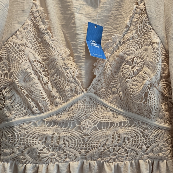 Cupshe Cream Lace Maxi Dress - Picture 4 of 16